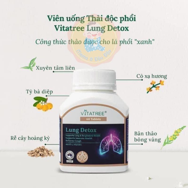 Viên uống BỔ TRỢ P.H.Ổ.I  LUNG DETOX VITATREE