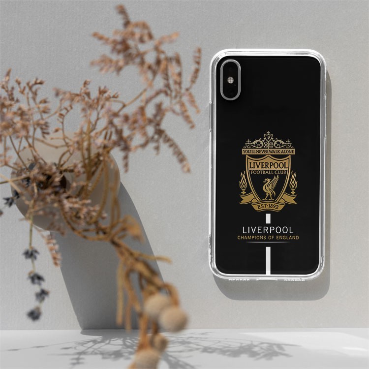 Ốp IP Ngon Bổ Rẻ logo đội bóng LIVERPOOL nền đen Silicon 91