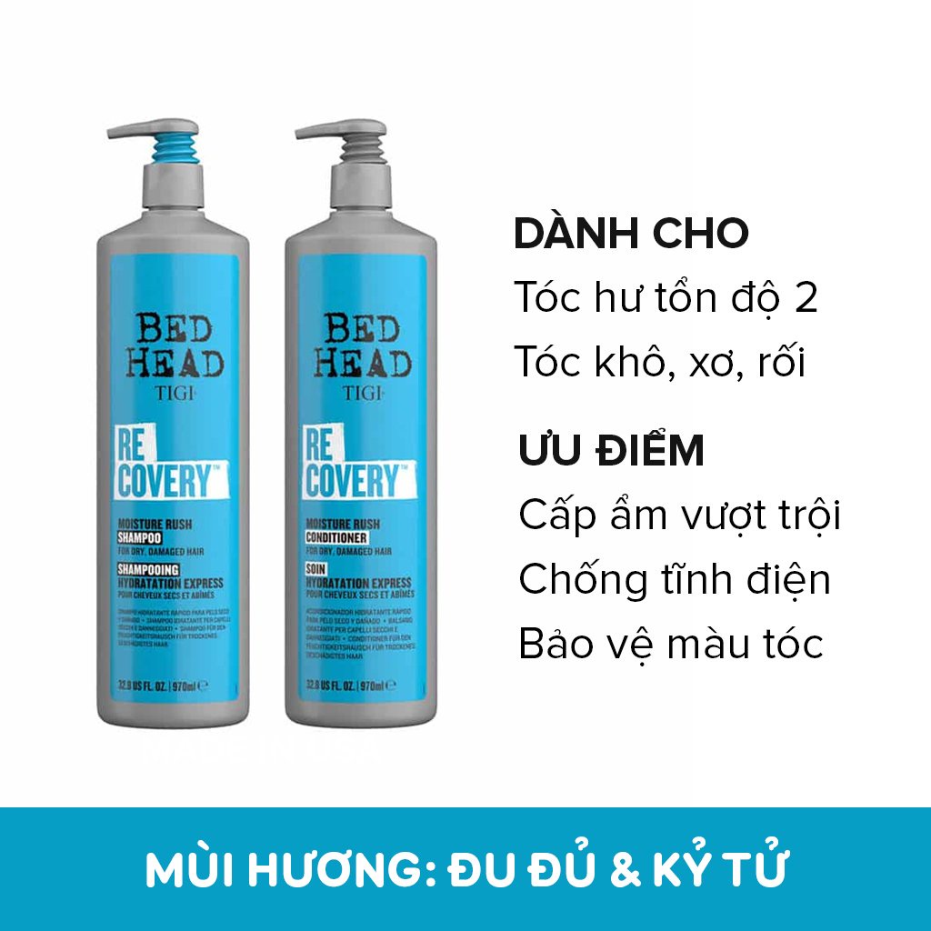 Dầu Gội Tigi Đỏ 970ml mẫu mới hàng chính hãng phục hồi tóc hư tổn, dầu gội tigi bed head, tigi xanh