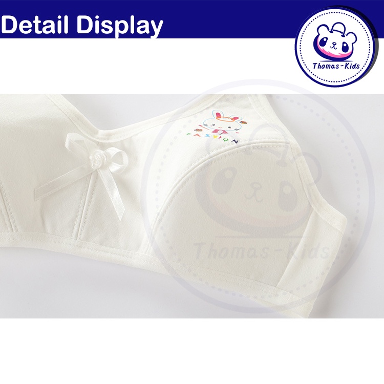 Áo lót cotton cho bé gái 8-12 tuổi không có đệm ngực cài nút sau B241