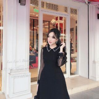 Freeship 99k TQ_Váy xoè phối voan