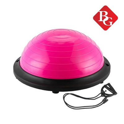 (Pink 46 x20)-BG Bóng tập YOGA bóng tập thể lực thăng bằng BALL BALANCE Bosu, ĐƯỜNG KÍNH 46CM