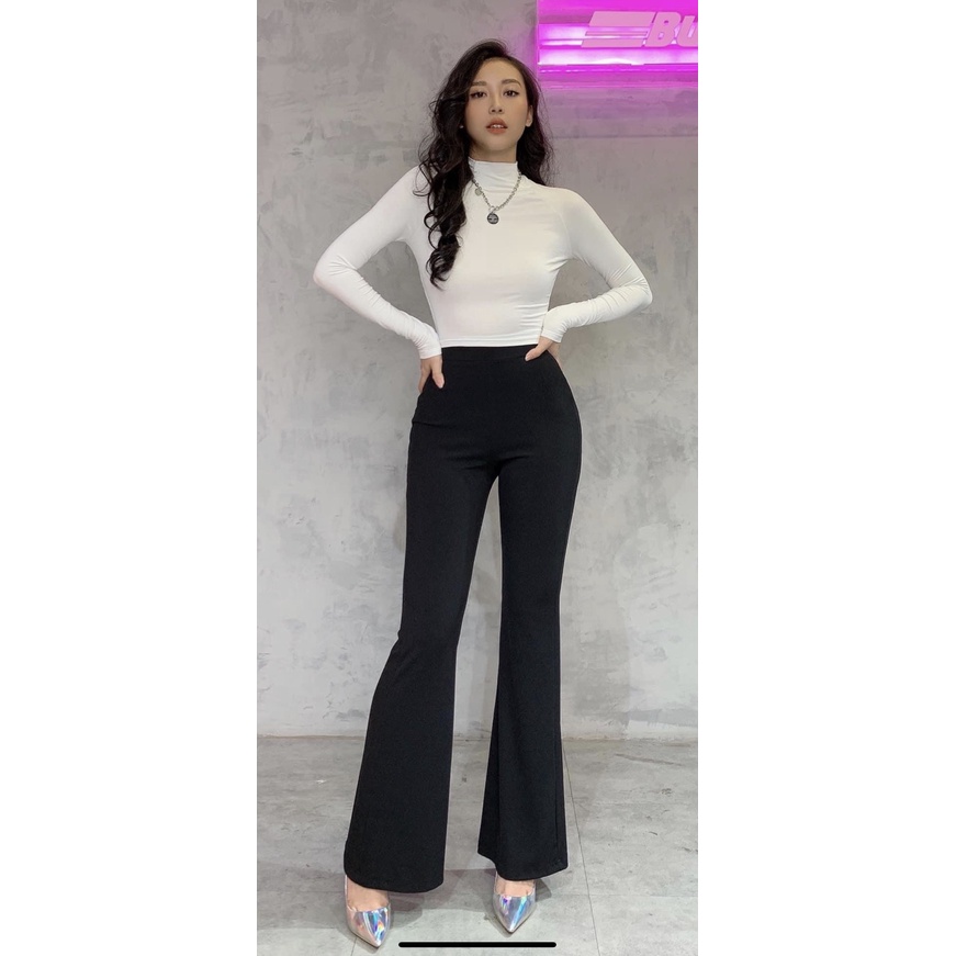 Quần Ống Loe [𝓕𝓻𝓮𝓮 𝓢𝓱𝓲𝓹] Cạp Cao Vintage Quần Legging Loe Chất Umi Cao Cấp Dáng Dài/Lửng Tôn Dáng - STORE 99