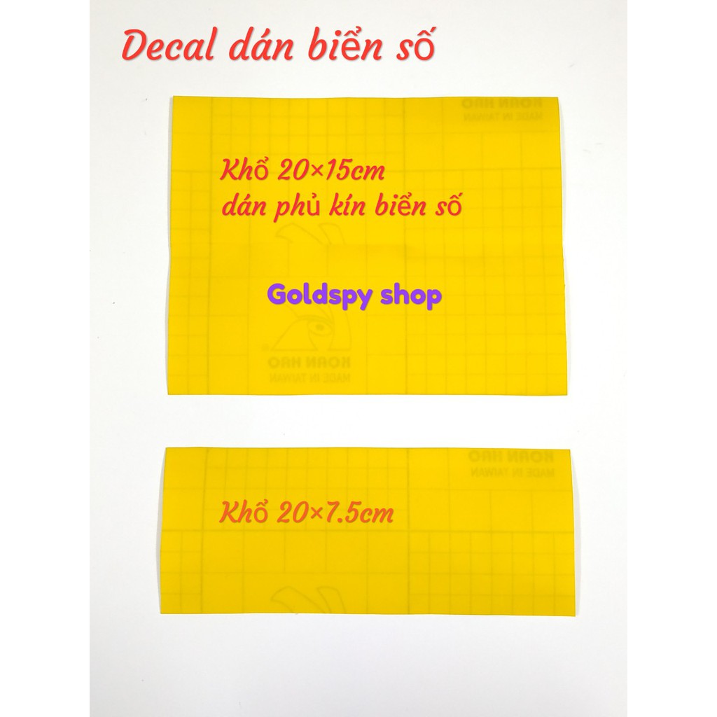 Đề Can ( Decal ) Dán Biển Số