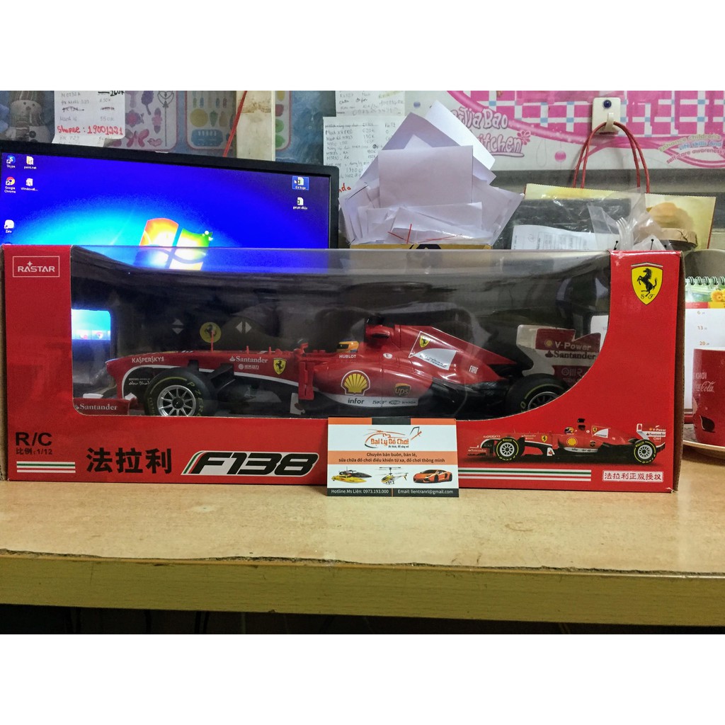 Xe đua điều khiển từ xa sóng 2.4G Rastar Ferrari công thức F1
