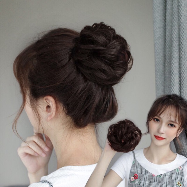Tóc giả cột xoăn