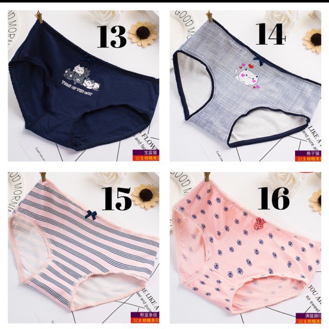 ♥️ QUẦN LÓT NỮ♥️ Combo 5 Quần Lót Cotton Thoáng Mát In Hoạ Tiết Siêu Kute