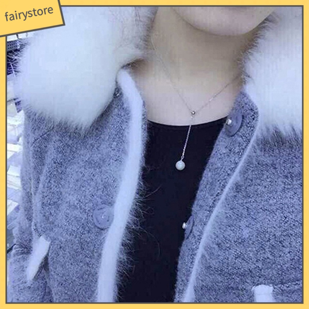 Dây Chuyền Hợp Kim Dáng Dài Đính Ngọc Trai Nhân Tạo Xinh Xắn Cho Nữ