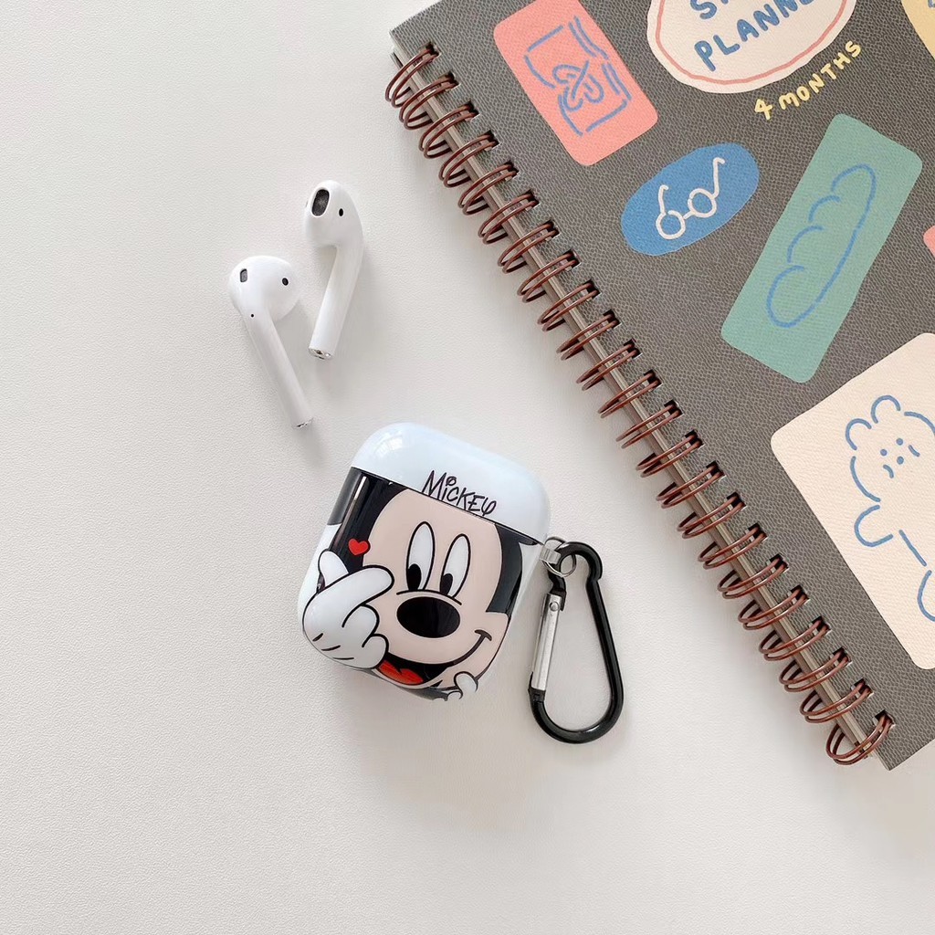 Disney Vỏ Bảo Vệ Hộp Sạc Tai Nghe Airpods 1 / 2 / Pro Hình Mickey Minnie Xinh Xắn Ốp