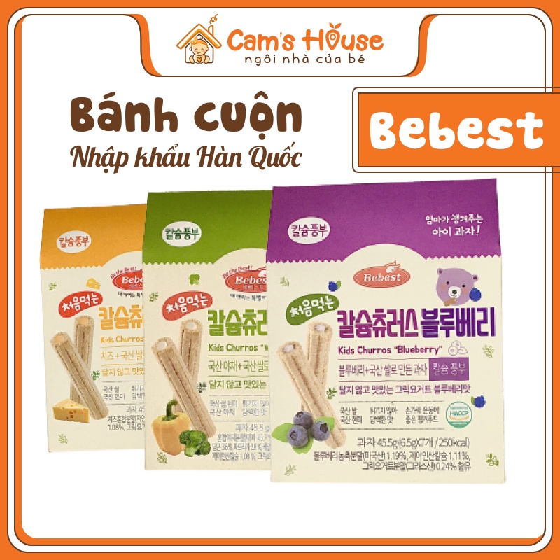 Bánh Cuộn Ngũ Cốc BEBEST - Nhân Kem Hữu Cơ - Dành Cho Trẻ Trên 7 Tháng Tuổi - Nhập Khẩu Từ Hàn Quốc