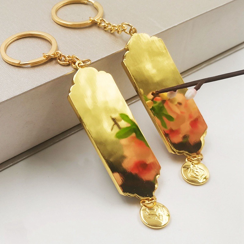 Móc khóa nhân vật Game Genshin Impact thẻ bài kim loại Yae Miko Ayaka Venti Xiao Ei Yelan Zhongli Kazuha - GSK168