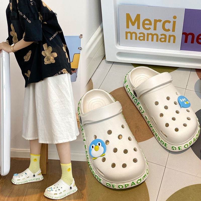 CROCS Dép Đục Lỗ Thoáng Khí Chống Trượt Thời Trang Cho Nữ