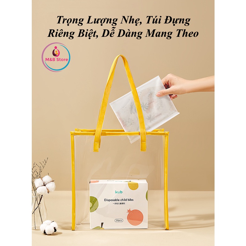 [Mẫu Mới] Yếm Giấy Tiện Lợi Dùng 1 Lần - KUB (Hộp 20 cái)