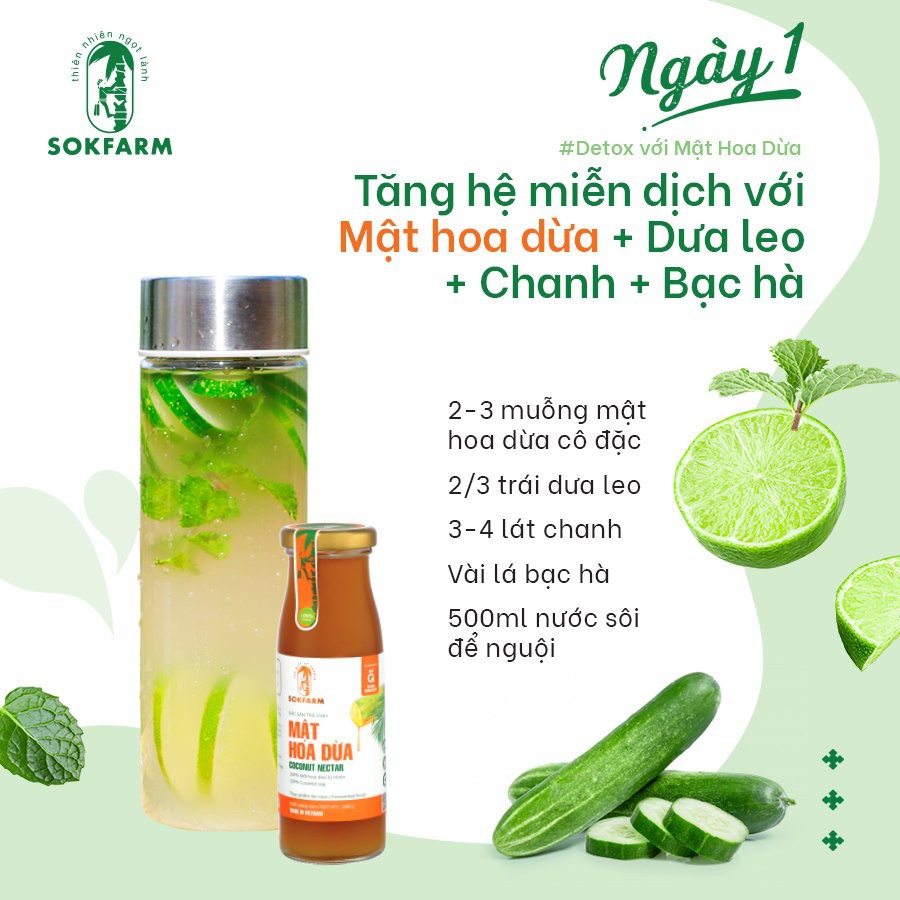 Mật Hoa Dừa SokFarm 700Gr Tăng Cường Sức Khỏe
