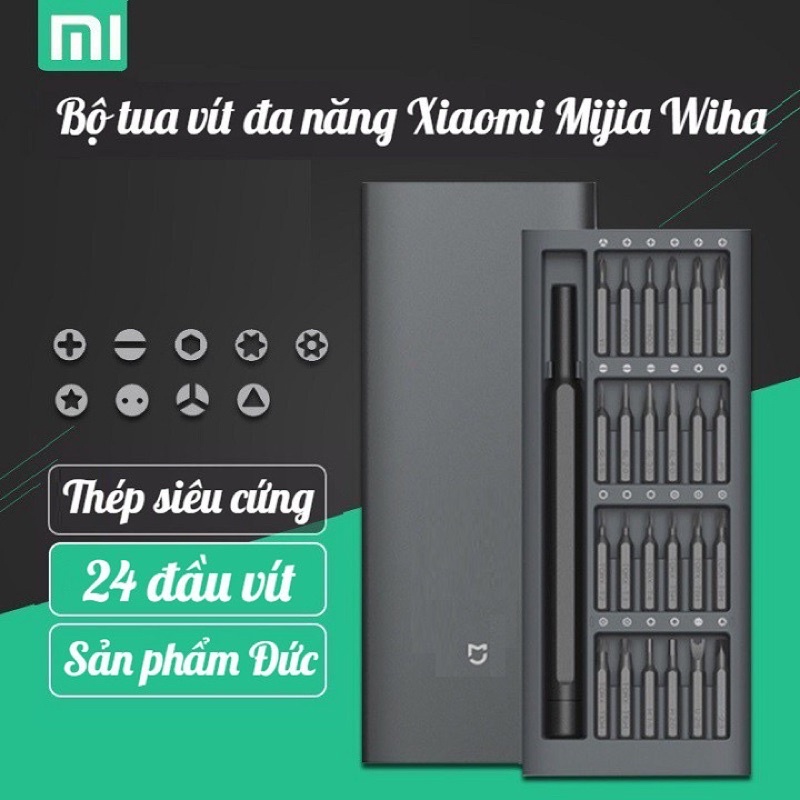 Bộ tua vít Xiaomi Mijia Wiha đa năng bỏ túi 24 đầu vít chi tiết
