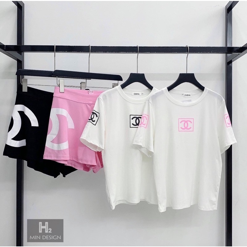 bộ cotton đùi hàng quảng châu logo chaleo