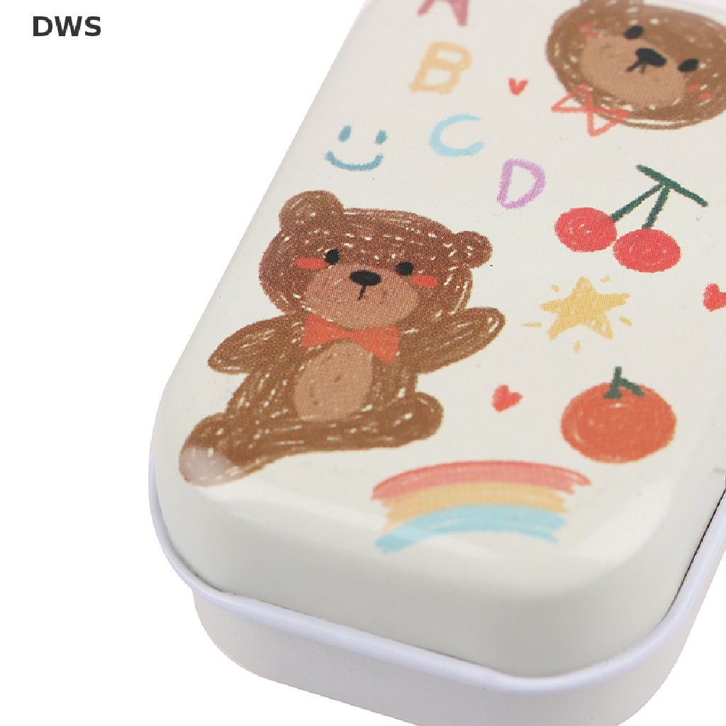 Dws Hộp Thiếc Mini Đựng Trang Sức / Đồng Xu / Đồ Trang Sức Hình Chú Gấu