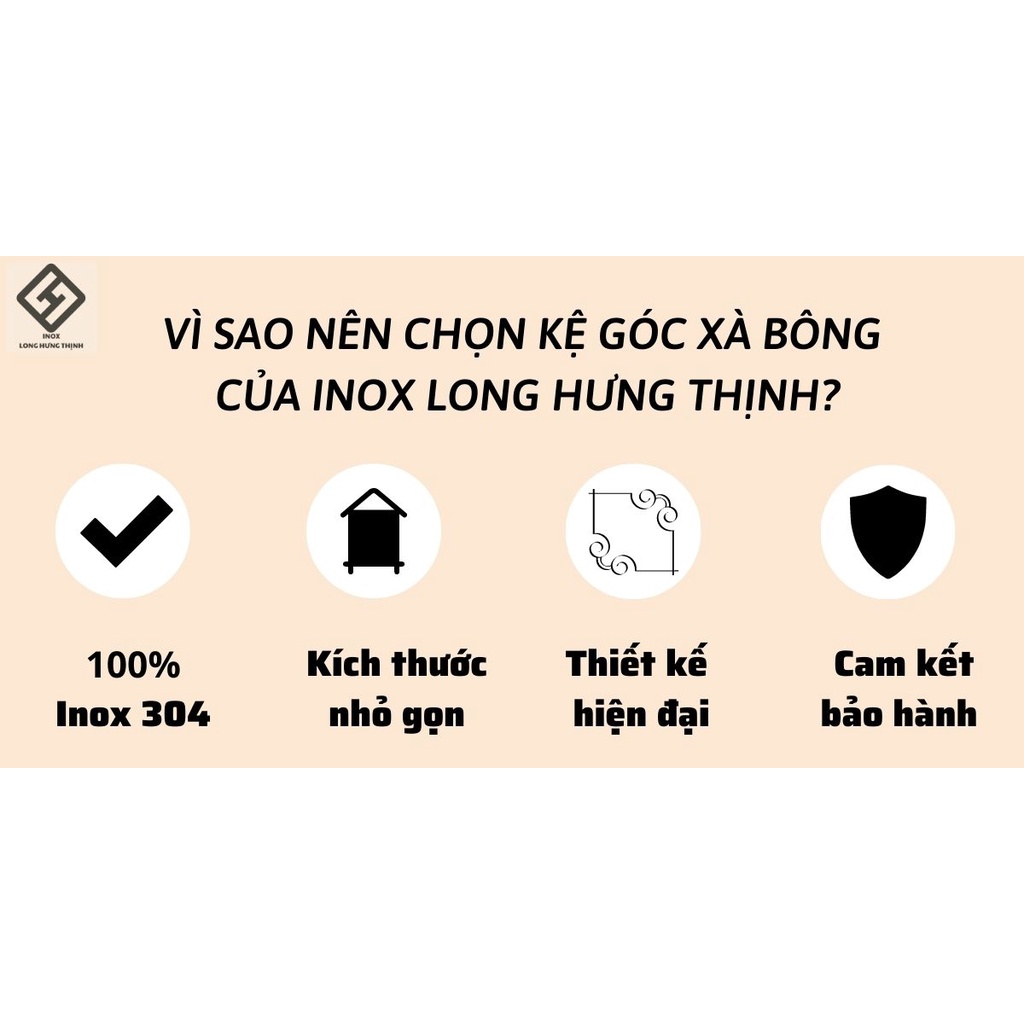 Kệ góc phòng tắm INOX 304 có khay xà bông  2 tầng, Kệ Góc Tường Nhà Tắm, Nhà Bếp Chắc Chắn