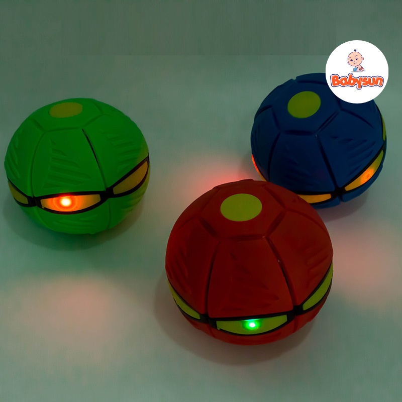 Đồ Chơi Bóng Biến Hình UFO Phát Sáng, Bóng Tự Nảy 2IN1 Vừa đá, vừa ném cực vui nhộn