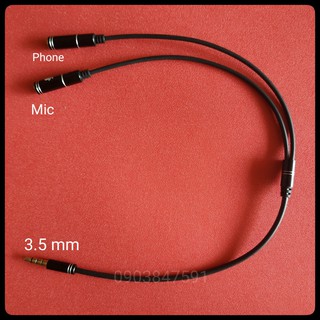 Dây chuyển đổi từ 3,5mm Dương ra Mic và Phone Âm