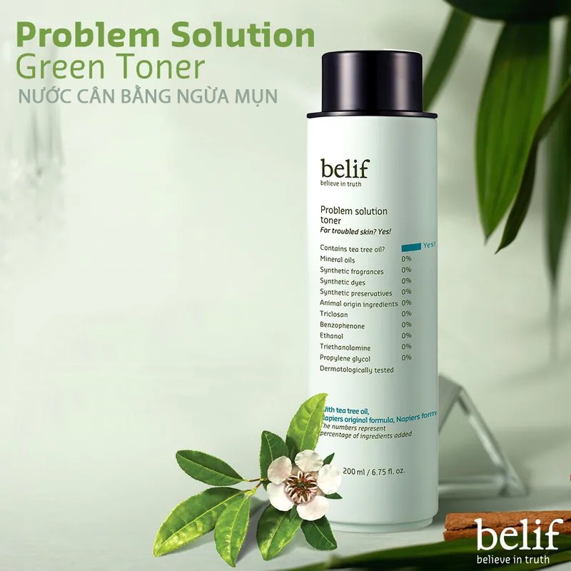 [Mã COSLG5 giảm 10%]Nước cân bằng ngừa mụn Belif Problem Solution Toner 200ml