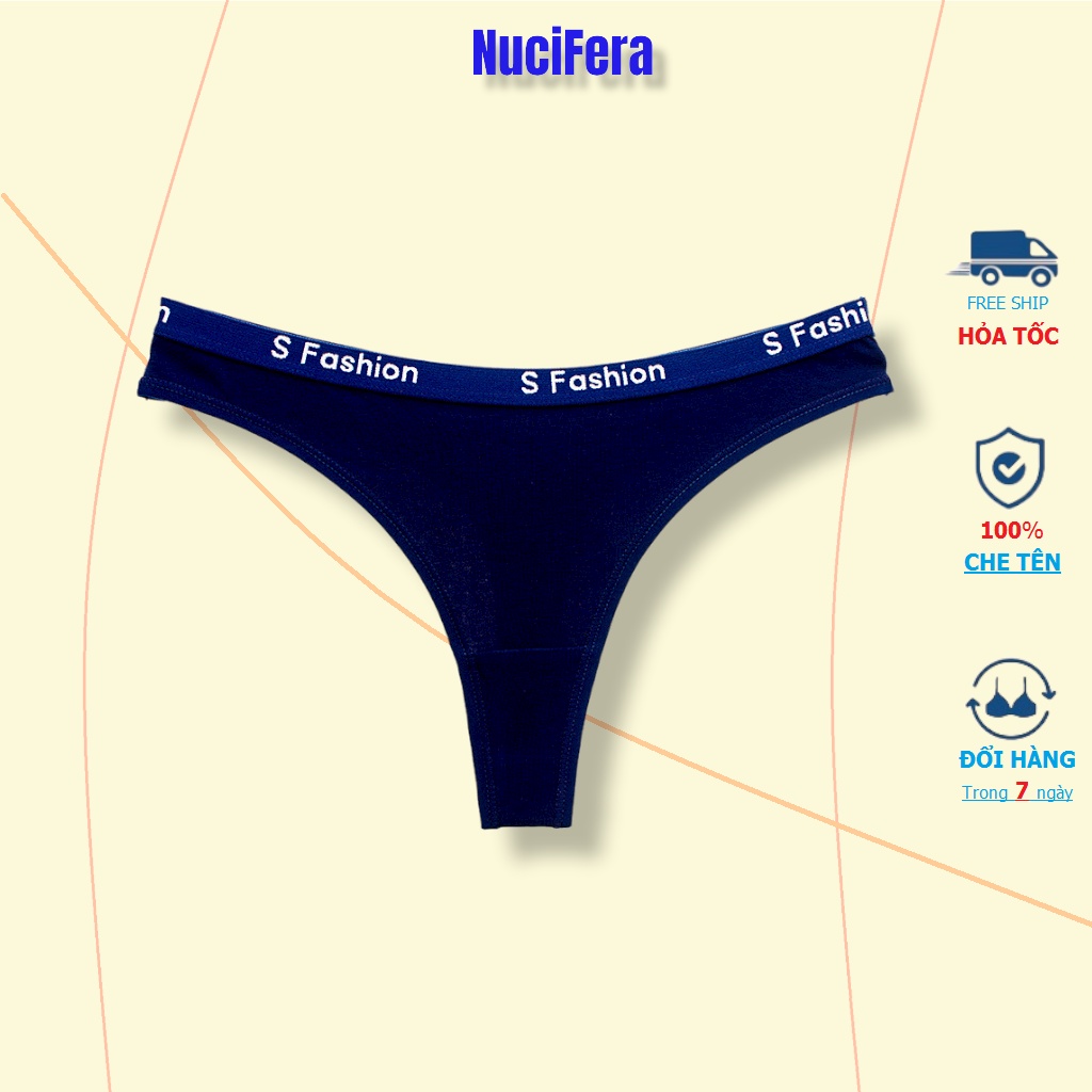 Quần lót lọt khe cotton NuciFera cạp viền chữ S Fashion