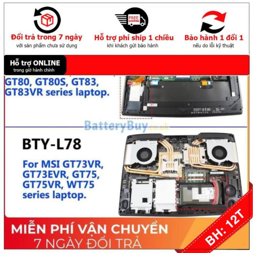 [BH12TH] Pin Laptop MSI BTY-L781 ,MSI GT73VR ,GT73EVR ,GT75 , GT75VR , WT75 Series