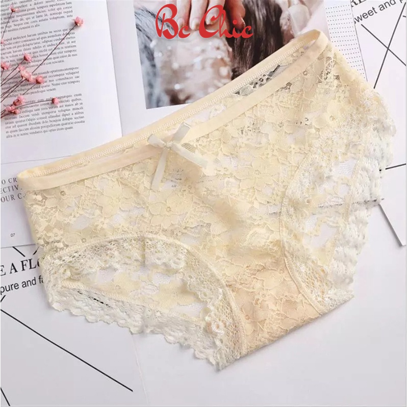 Quần Lót Ren Nữ Sexy Quyến Rũ thiết kế hoa phối tầng điệu đà mã QL3 BC_CHIC LINGERIE