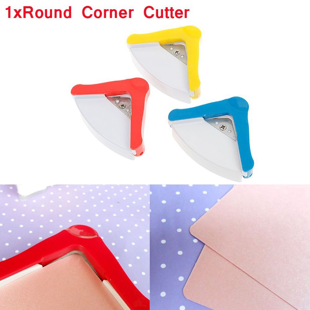 DWAYNE Office Paper Puncher Manual Photo Punch Paper Cutter R5mm Rounder Cutter Tool Round Corner Trim Stationery