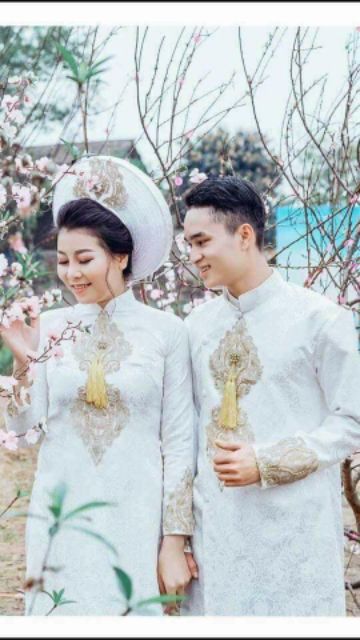 (echi) Áo dài cưới cô dâu