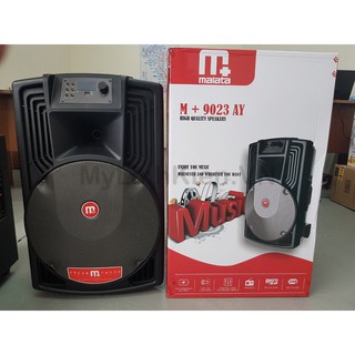 Loa Kéo Tay MALATA M+ 9023 AY : Bass 40CM : Tặng 2 Micro Không Dây , Điều Khiển Từ Xa