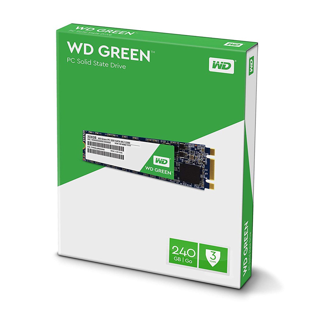 [Mã 159ELSALE hoàn 7% đơn 300K] Ổ cứng SSD Western Digital Green M.2 2280 Sata III 240GB - Bảo hành chính hãng 36 tháng