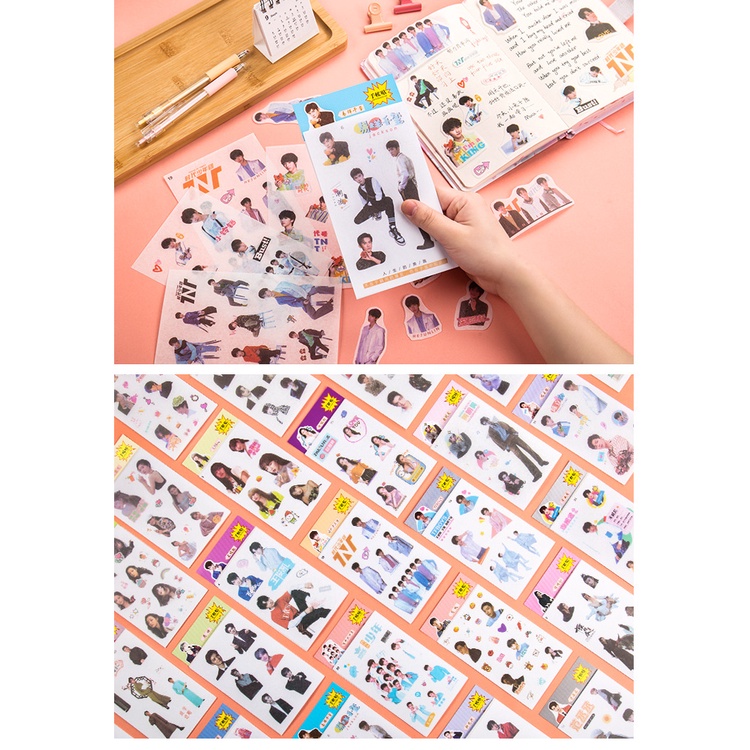 Set 6 bảng sticker TFBOYS Dịch Dương Thiên Tỉ Vương Nguyên Vương Tuấn Khải