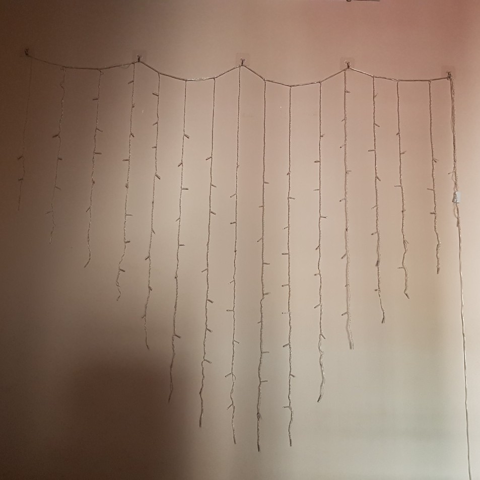 Đèn rèm trái tim  trang trí siêu đẹp kích thước 1.5x1.8m