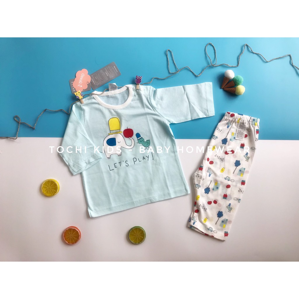 Bộ cotton giấy lửng tay bé trai Cordi-i chính hãng Hàn Quốc nhập khẩu - mặc hè thu/ điều hòa