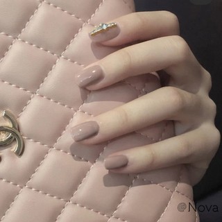 ❤Móng Tay Giả Màu Sắc Trà Sữa Đính Đá Kim Cương Giả Có Thể Tháo Rời Thời Trang Cho Nữ