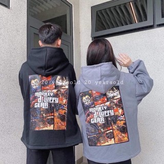 Áo khoác hoodie nỉ dây kéo in hình hoạt hình One Piece - mẫu hót