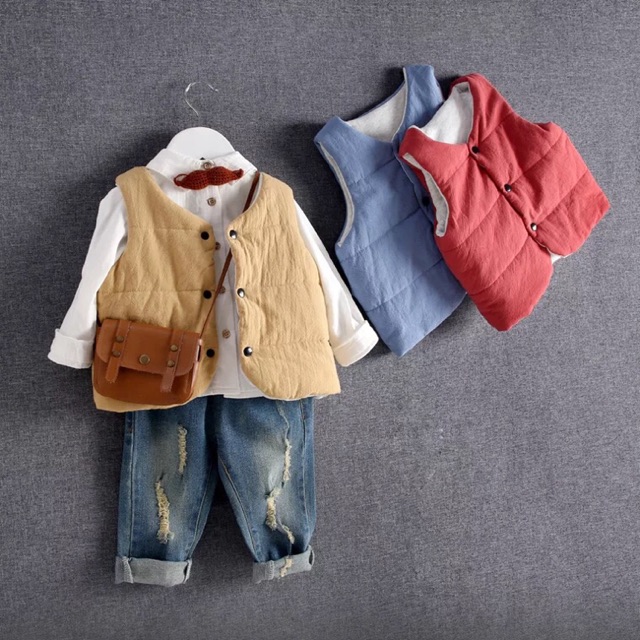 Áo khoác gi lê cho bé chất siêu đẹp (2-7T)