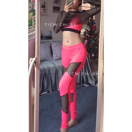 Bộ tập zumba thiết kế pha lưới