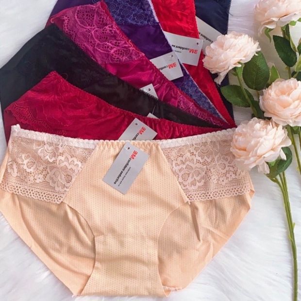 Quần lót nữ su thông hơi phối ren sexy co dãn 4 chiều mềm mại thoáng mát FREESIZE (40-65KG) | BigBuy360 - bigbuy360.vn