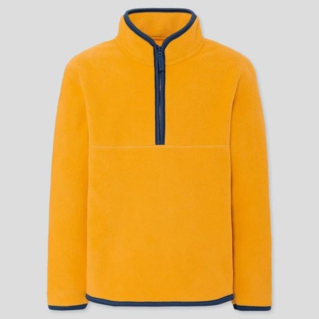Áo nỉ tơ cổ 3 phân kéo khóa trẻ em KIDS ấm áp của Uniqlo