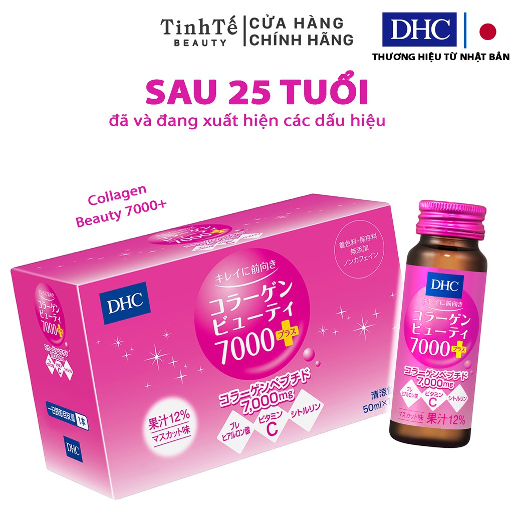 Liệu trình trẻ hóa làn da DHC Nhật Bản Collagen nước Beauty 7000 Plus (50ml x 10/20/30 chai)