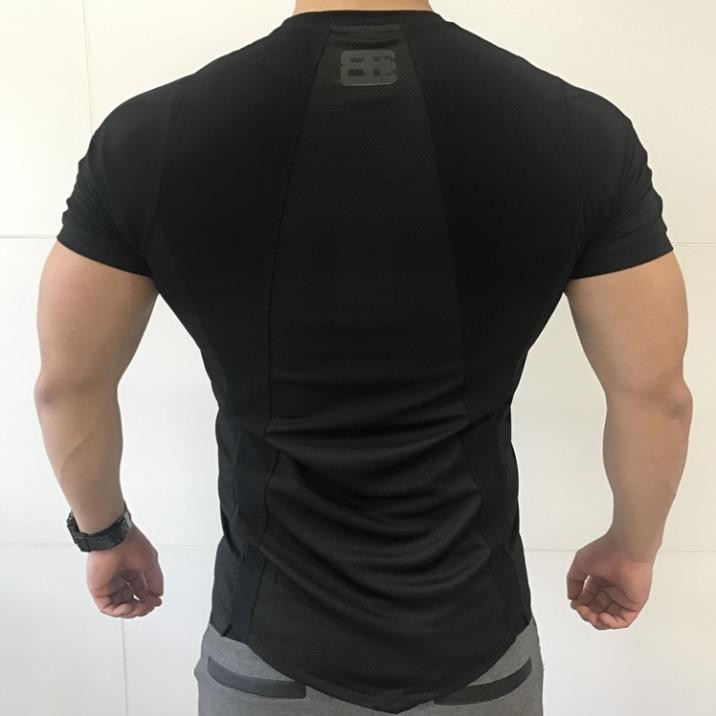 Áo Tập GYM Nam TSC32 - Áo Gym NAm Ôm Body Nhập Khẩu Cao Cấp Thun Cotton Phối Lưới Thoáng Mát  ྇