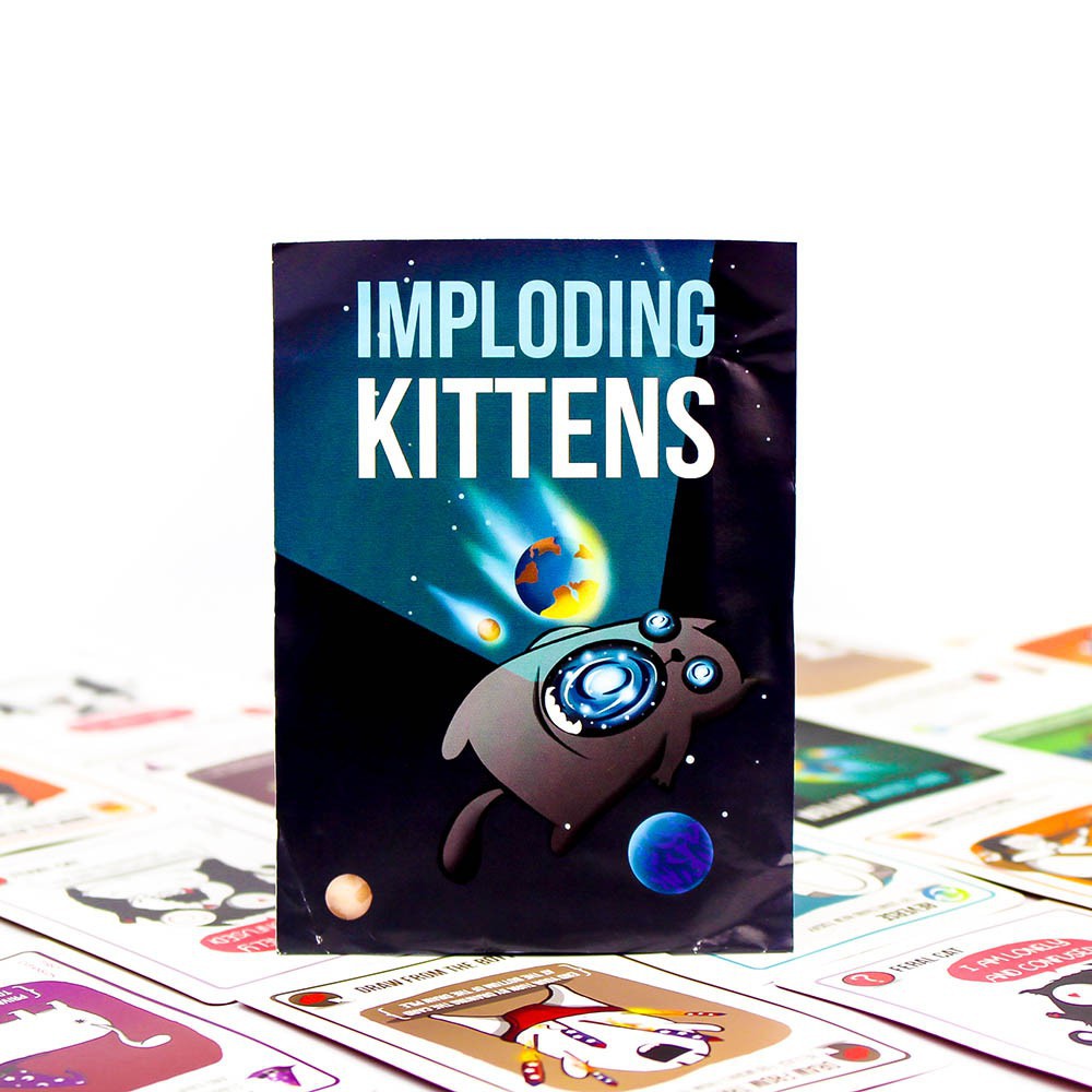 Combo bài Mèo nổ Exploding Kittens đen + 4 Bản mở rộng O