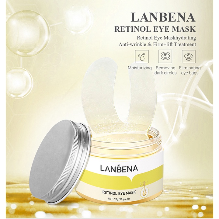 Mặt nạ mắt LANBENA chiết xuất retinol giảm quầng thâm bọng mắt nuôi dưỡng làm săn chắc da 90g | BigBuy360 - bigbuy360.vn
