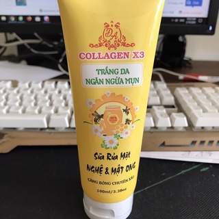 Sữa rửa mặt nghệ và mật ong collagen x3