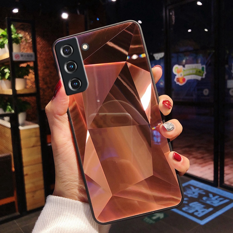 Ốp Điện Thoại Họa Tiết Kim Cương 3D Sang Trọng Cho Samsung Galaxy S22 Ultra S21 S22 Plus S21 FE S21+ S22+ 5G