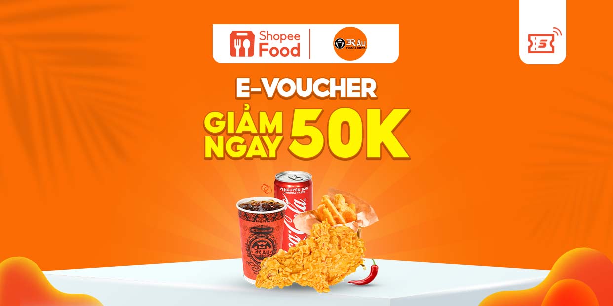 Giảm 50K đơn từ 120K khi đặt Ăn Vặt 3 Râu tại ShopeeFood trên Shopee