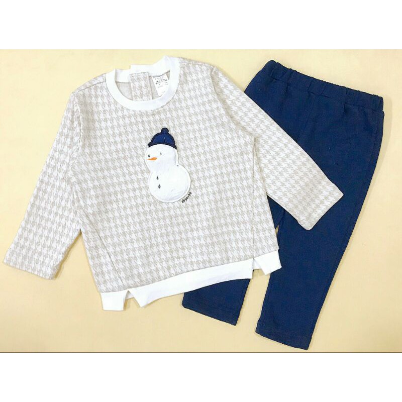 Bộ áo quần dài bé gái-trai Absobra xuất Hàn