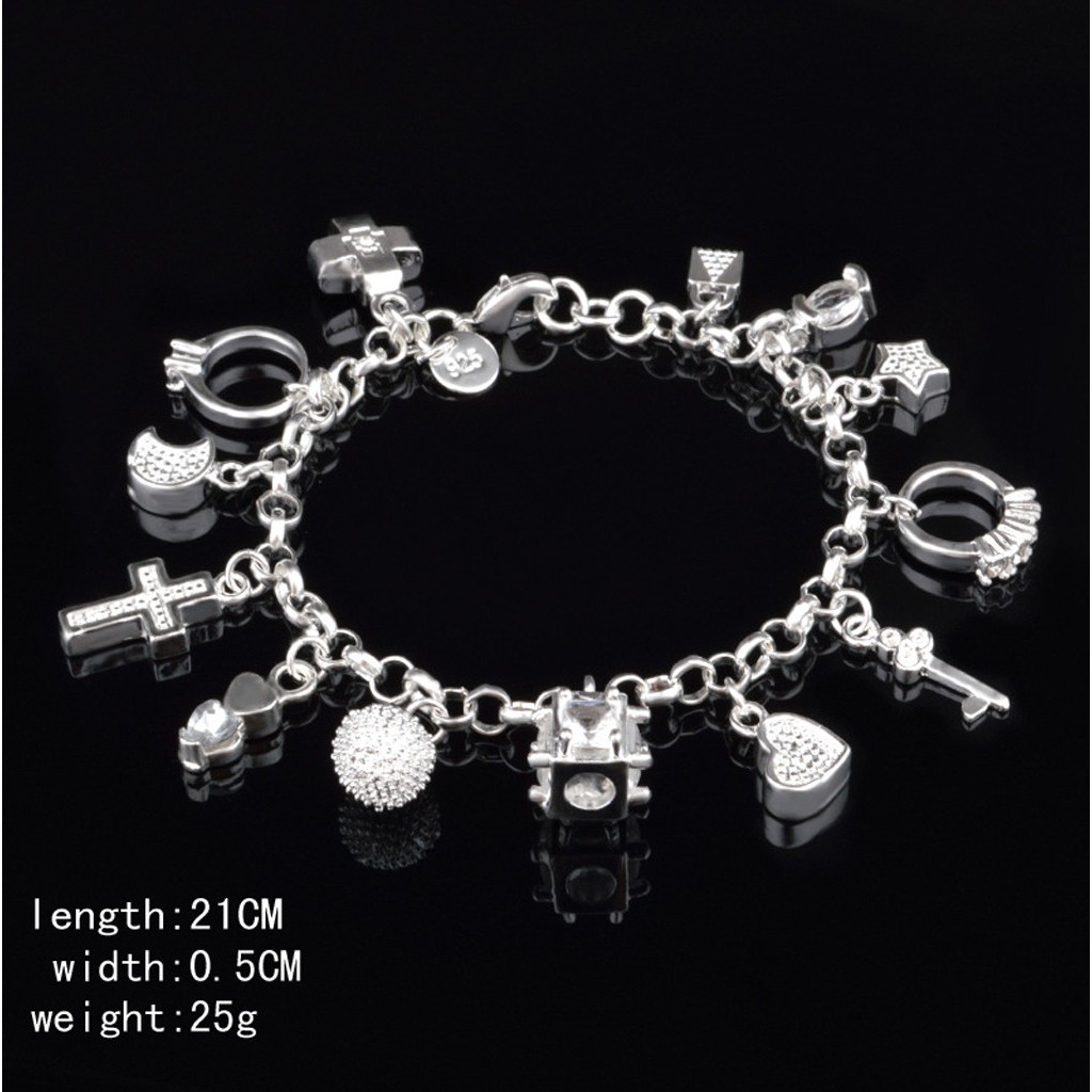 Thời Trang Fashion Women 13 Charm Pendant Beautiful Bracelet Lady 's Fashion Accessories